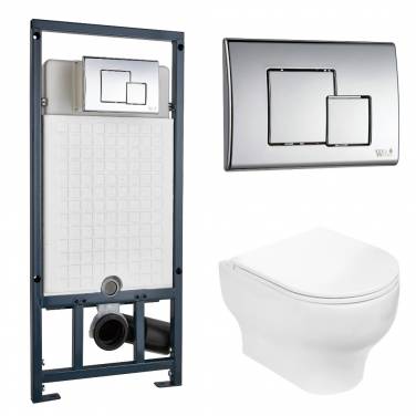 Комплект (инсталляция+унитаз+кнопка) WeltWasser MARBERG 507 + ERLENBACH 004 GL-WT + MAR 507 SE