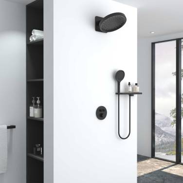 Vincea Inspire VSFW-3I22MT3RMB встраиваемый, термостатический, двухрежимный, черный