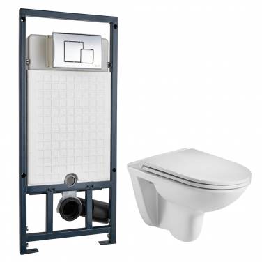 Комплект (инсталляция+унитаз+кнопка) WeltWasser MARBERG 507 + BAARBACH 004 GL-WT + MAR 507 SE