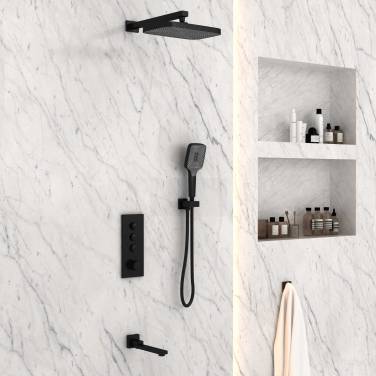 Vincea VSFW-433T1MB встраиваемый, термостатический, 3 режима, черный