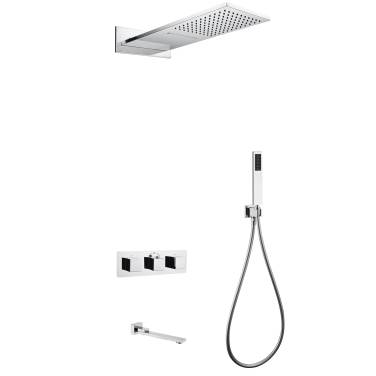 Abber Daheim AF8253 скрытого монтажа с изливом, термостат, хром