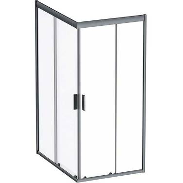 AM.PM Gem 120х90 W90G-404-120290-BT профиль Черный матовый стекло прозрачное без поддона