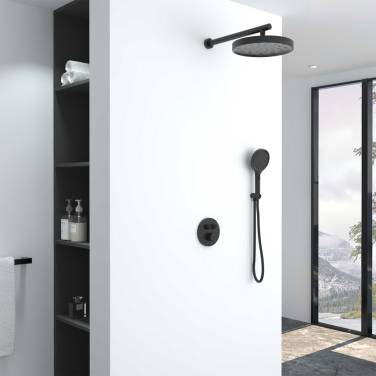 Vincea Inspire VSFW-3I22MT2MB встраиваемый, термостатический, двухрежимный, черный