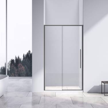 Vincea Slim-N VDS-4SN120CLGM, 1200, вороненая сталь, стекло прозрачное