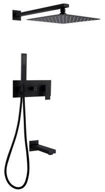 Abber Daheim AF8217B скрытого монтажа с изливом, черная матовая