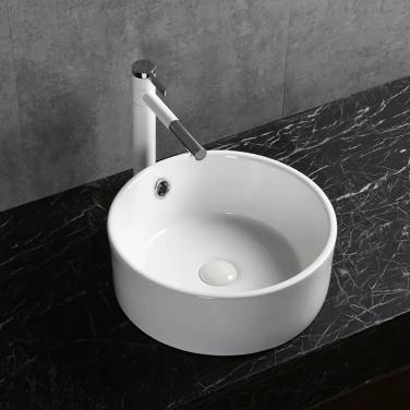 Ceruttispa CR7022 накладная, белая, круглая, с переливом 420х420х170