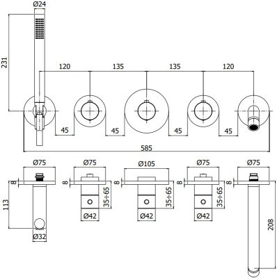 Paffoni Modular Box MDE001HGSP