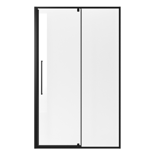 Niagara Nova NG-85-11AB (110*195) черный матовый, стекло прозрачное, 1 место