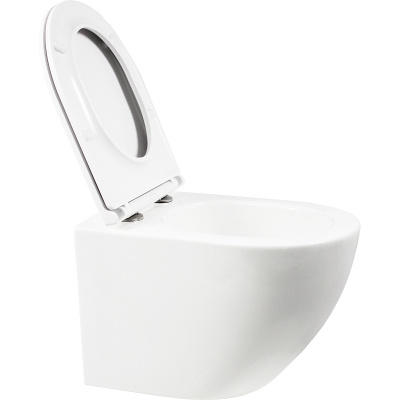 Унитаз с инсталляцией WeltWasser BAMBERG 545+MERZBACH 043 GL-WT+BAMBERG BL белый/кнопка черная, безободковый, с крышкой микролифт, слив торнадо