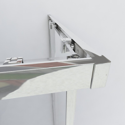 Vincea Garda VSS-1G8010CLGM, 1000*800, вороненая сталь, стекло прозрачное