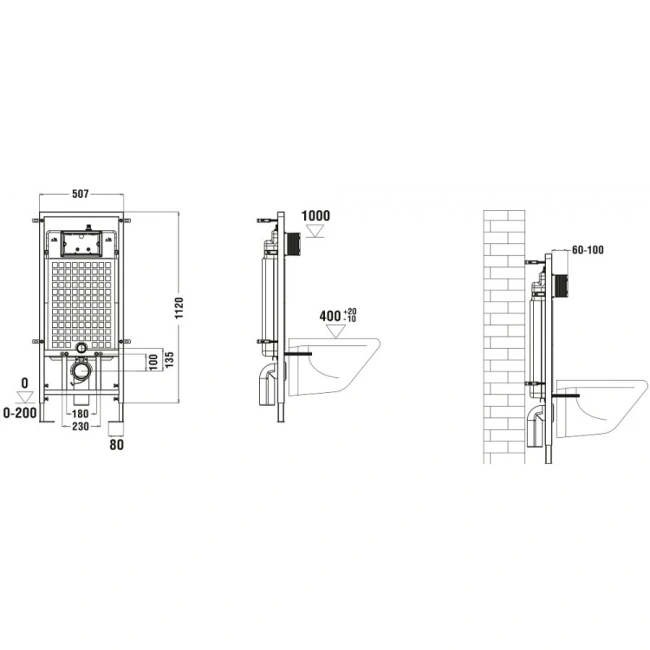 Комплект Weltwasser 10000010726 подвесной унитаз Jeckenbach 004 GL-WT + инсталляция Marberg 507 + кнопка MAR 507 SE GL-WT