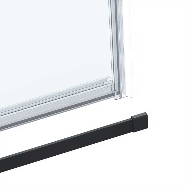 Vincea Como Soft VSR-1CS1011CLB, 1100*1000, черный, стекло прозрачное