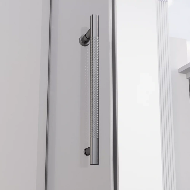 Veconi Premium Alassio GR, 1300х2000, брашированный графит, стекло прозрачное осветленное