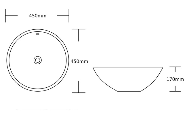 Ceruttispa CR1001 накладная, белая, круглая, с переливом 450х450х170