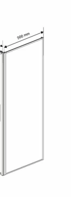 Vincea Slim Soft VSG-1SS900CLB 90*200 профиль черный матовый