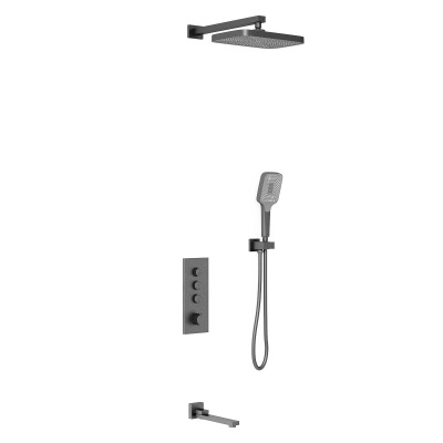 Vincea VSFW-433T1GM встраиваемый, термостатический, 3 режима, вороненая сталь