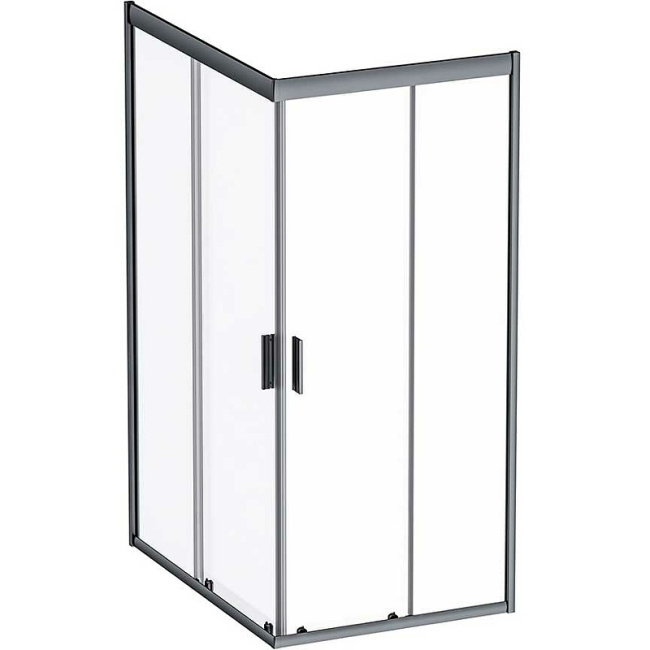 AM.PM Gem 120х90 W90G-404-120290-BT профиль Черный матовый стекло прозрачное без поддона