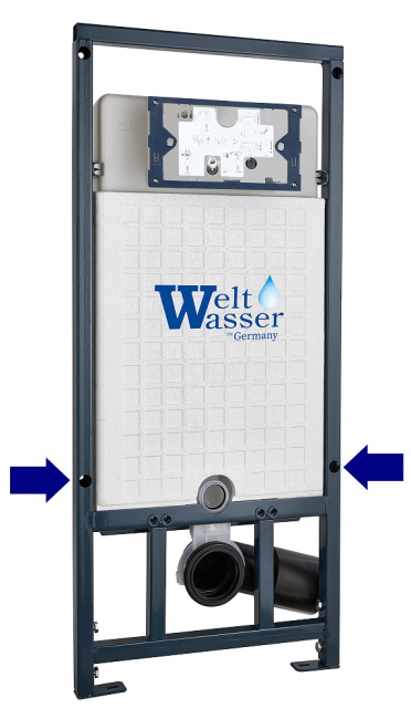 Унитаз с инсталляцией WeltWasser MARBERG 507 + GELBACH 043 GL-WT + MAR 507 SE MT-BL