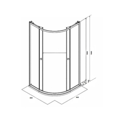 Parly ZF81 с поддоном (80х80х190)