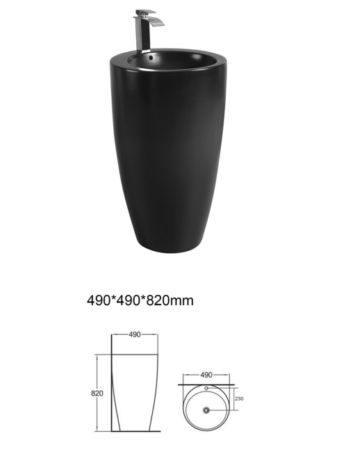 WeltWasser LEERBACH 4949 MT-BL 490х490х820 мм