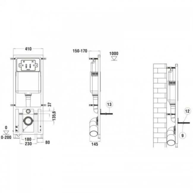Комплект Weltwasser 10000011126 подвесной унитаз Telbach 004 GL-WT + инсталляция Marberg 410 + кнопка MAR 410 RD GL-WT