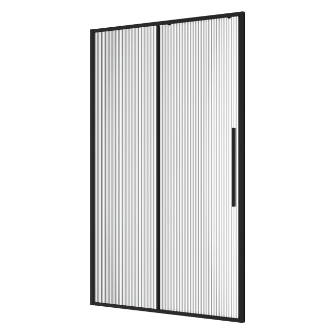 Niagara Nova NG-84-L11FHB (110х195) черный матовый,раздвижная влево,стекло рифленое,1 место