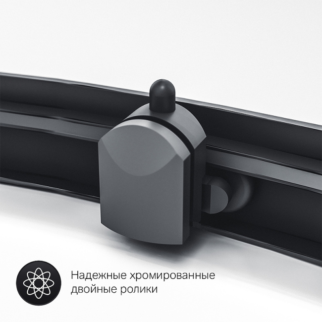 AM.PM Gem 120х90 W90G-404-120290-BT профиль Черный матовый стекло прозрачное без поддона