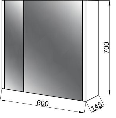 Ceruttispa Пьемонт 60 (без подсветки) 60 ЗШПе
