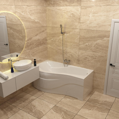 Timo VINO 150x90 L (в комплекте слив, фронтальная панель, каркас, торцевая панель)