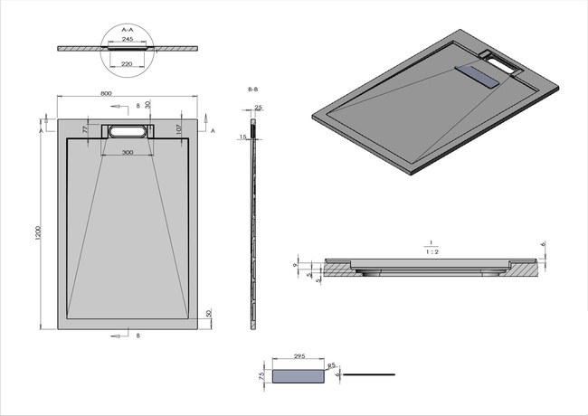 Vincea VST-4SRL8012G, 1200*800, серый