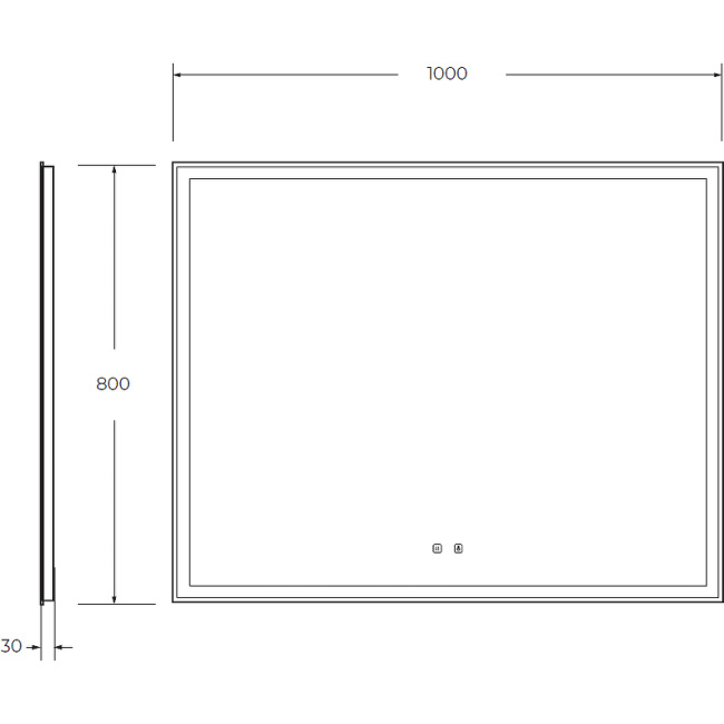 BelBagno 100 SPC-GRT-1000-800-LED-TCH-SND с подсветкой с голосовым управлением и подогревом