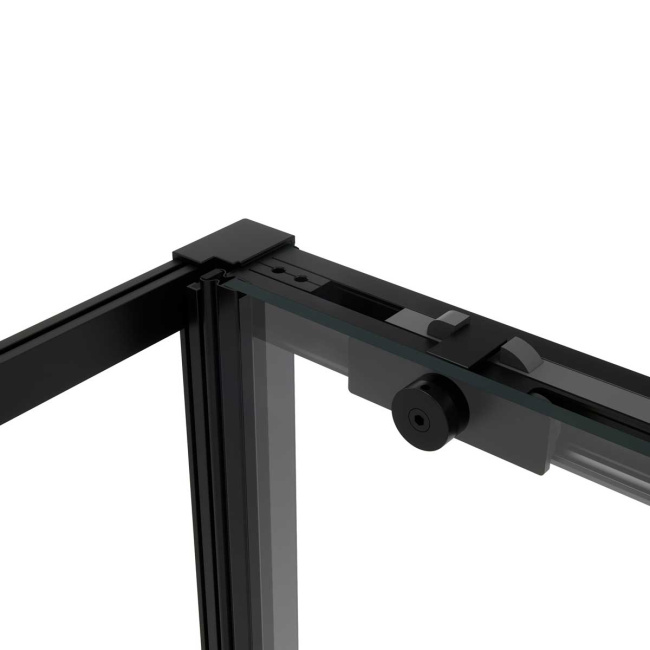 Vincea Slim Soft VSR-1SS9011CLB, 1100*900, черный, стекло прозрачное