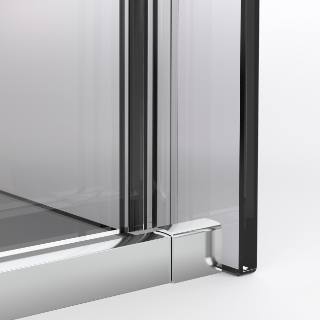 Vincea Stella VSR-1ST9011CLB, 1100*900, черный, стекло прозрачное