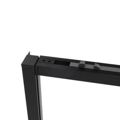 Vincea Slim Soft VSR-1SS9011CLB, 1100*900, черный, стекло прозрачное