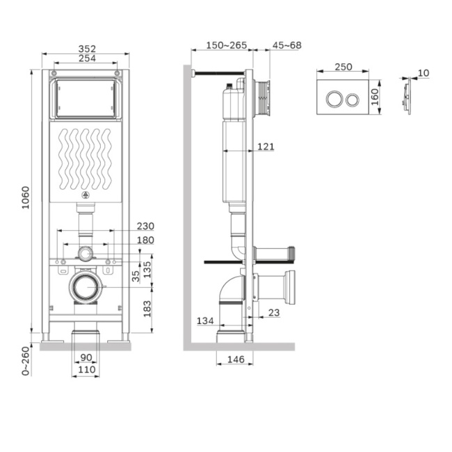 AM.PM I012711.0101 ErgoFit с клавишей ErgoFit L пластик, белый глянцевый