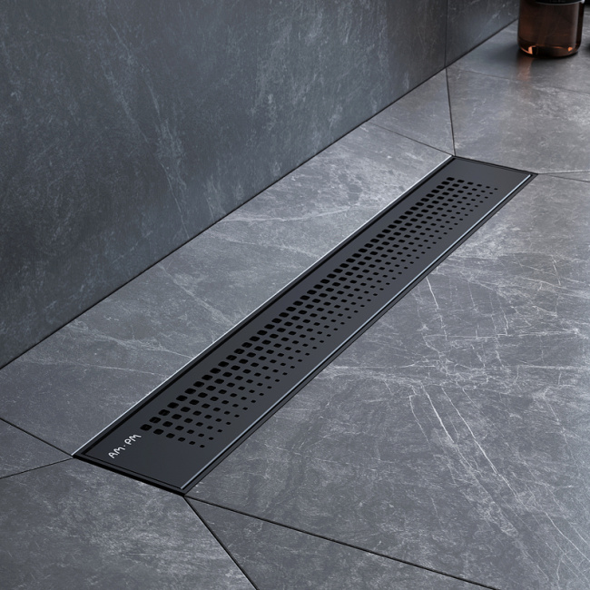 Am.Pm PrimeFlow 50 W02SC-P11-050-01BM с Черной матовой решеткой Cut Gradient