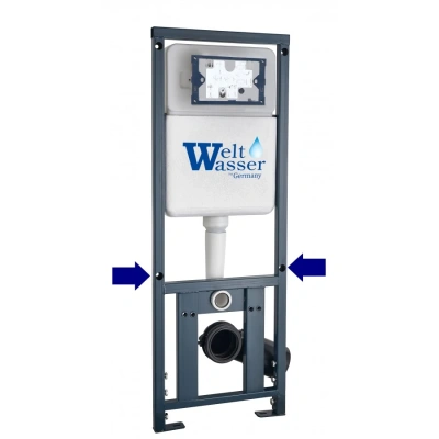 Комплект Weltwasser 10000011679 подвесной унитаз Hofbach 041 GL-WT + инсталляция Marberg 410 + кнопка MAR SE GL-WT