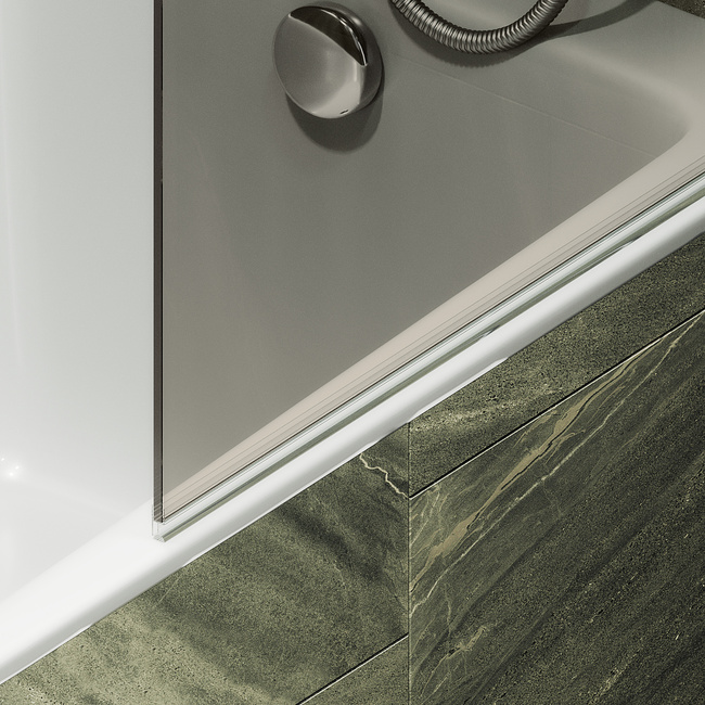 MaybahGlass поворотная на монопетле 1400*800 6 мм Бронза +Полотенцедержатель (MGV-789-6) универсальная