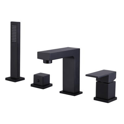 ABBER Daheim AF8213B на борт ванны, черный матовый