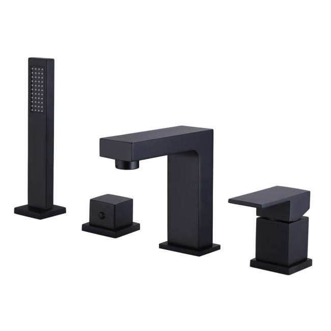 ABBER Daheim AF8213B на борт ванны, черный матовый