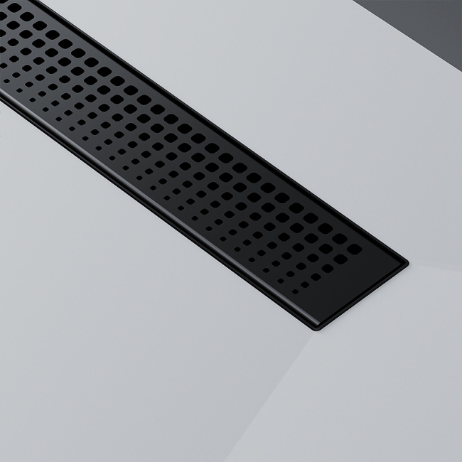 Am.Pm MasterFlow 80 W01SC-P11-080-01BM с Черной матовой решеткой Cut Gradient