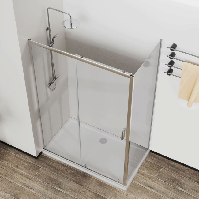 Vincea City VSR-5CT9011CL, 1100*900, хром, стекло прозрачное без поддона