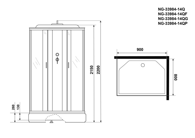 Niagara Classic NG-33984-14QG 90x80