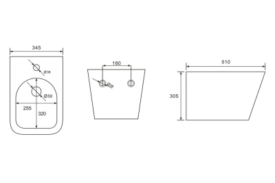 ABBER Rechteck AC1250 подвесное белое