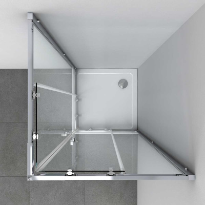 Vincea Rapid VSS-3R90/10CL, (900-1000)x(900-1000), хром, стекло прозрачное без поддона