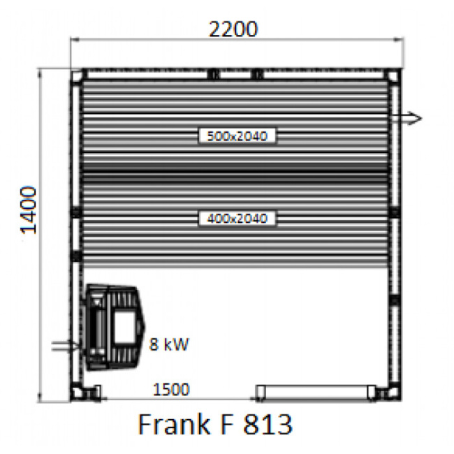 Frank F 818 (180x140x210) Кедр Экстра