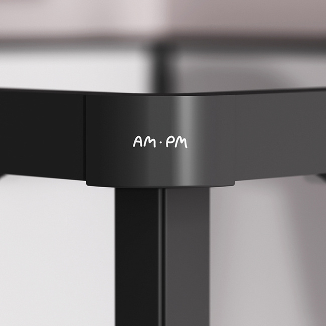 Am.Pm W9XC-403-9090BT Above 90x90 квадратн, профиль черн мат, стекло прозрачн