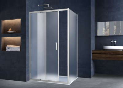 Vincea Alpha VSR-3AL9011MT, 1100x900, хром, стекло текстурное без поддона