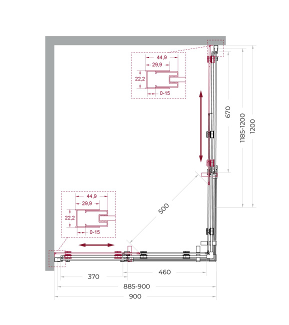 BelBagno MARINO-2-AH-2-120/90-C-GM