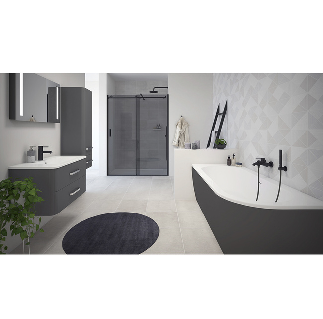 Cezares Slim CORNER-180-80-60-L-NERO-SET
